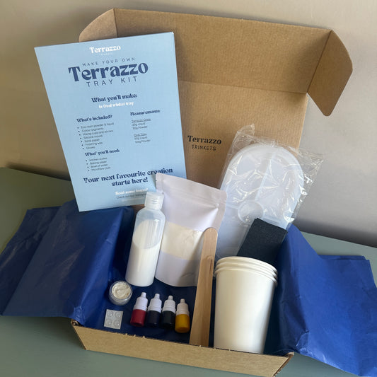 Internal contents of DIY terrazzo kits