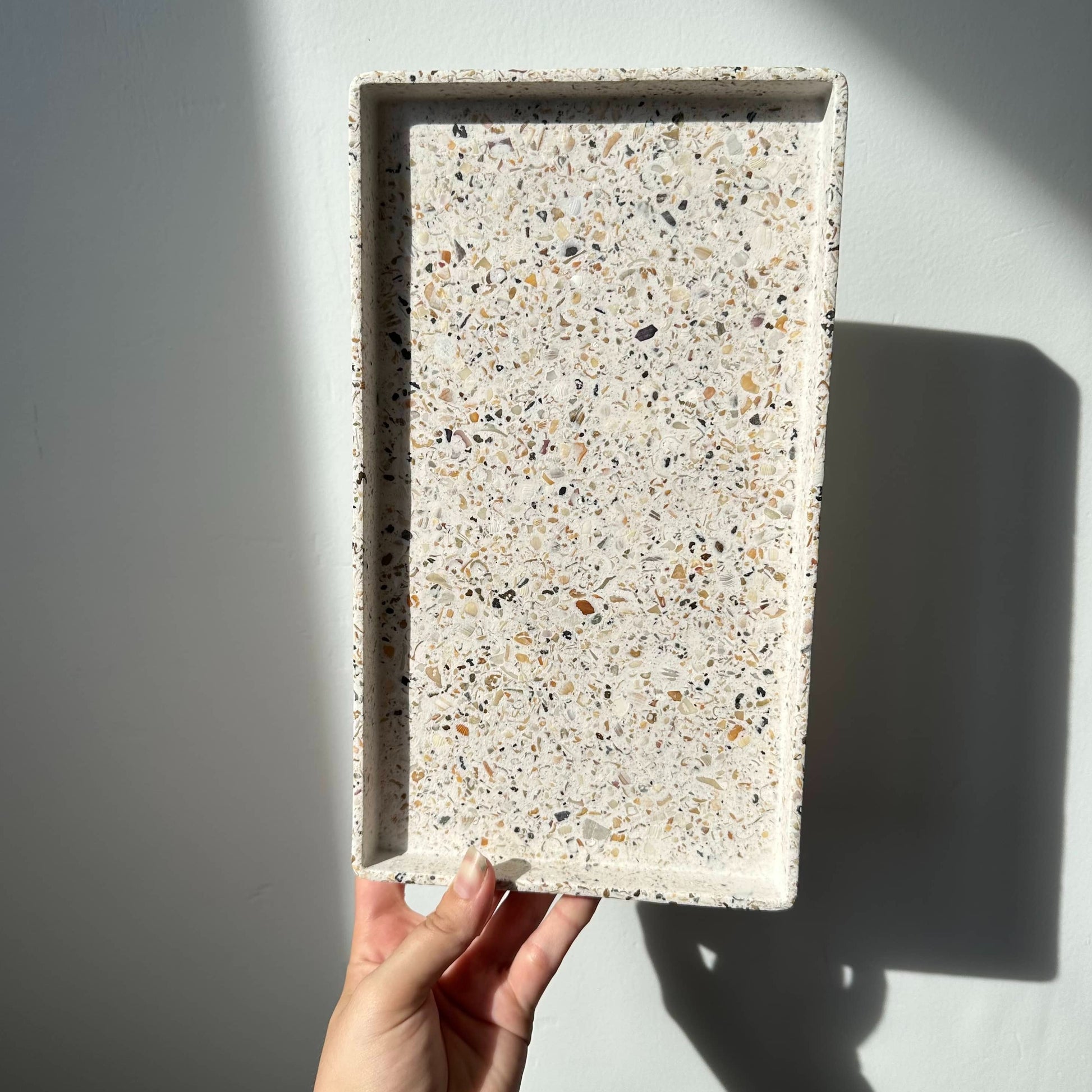 Sand & shell rectangle tray - Terrazzo Trinkets